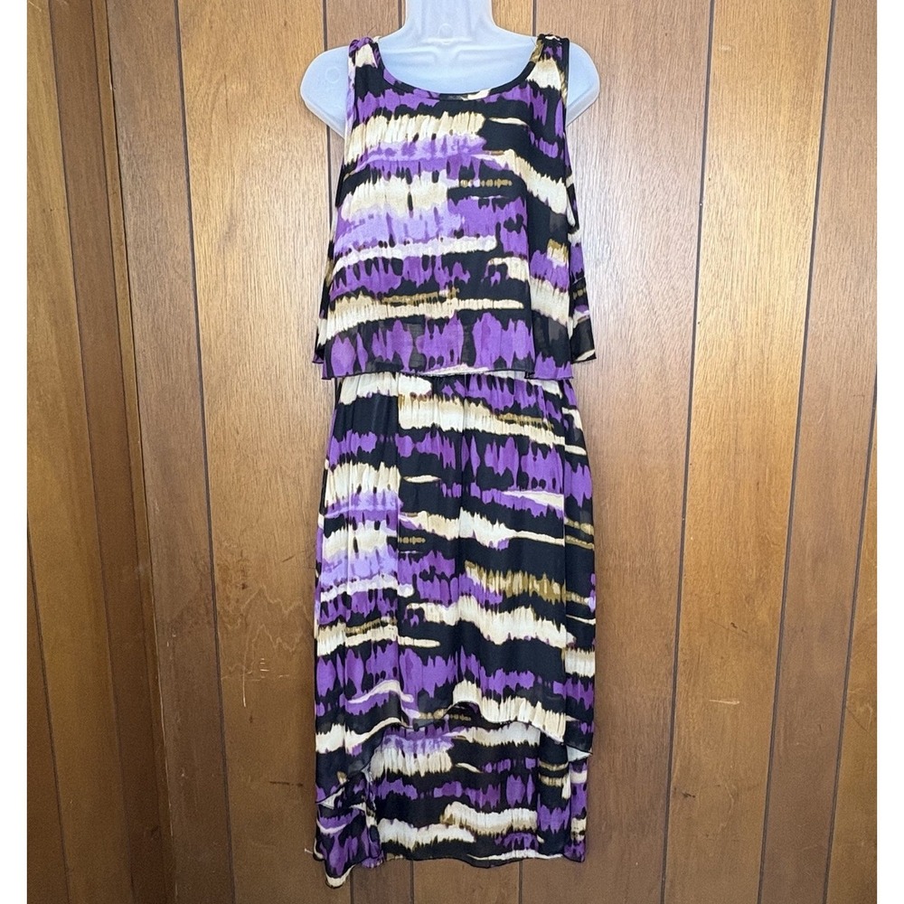 Robert Louis Dress Women M Purple Black‎ High Low Boho Fairy Whimsigoth Festival
